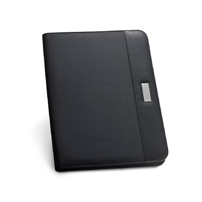 PASZO - Porte-documents A4 en PU et microfibre avec bloc de pages lignées