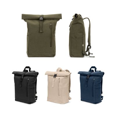 SAINT - Sac à dos à enroulement en coton recyclé et polyester recyclé (380 g/m²)