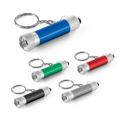 LERGAN - Porte-clés en aluminium avec lampe de poche 3 LED