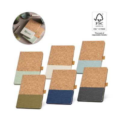 KLEE - Bloc-notes A5 en liège et lin avec pages lignées