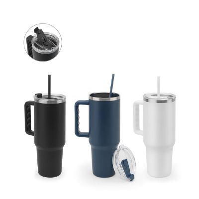 JOYNER XL - Grand gobelet de voyage en acier inoxydable (91% recyclé) avec double paroi isolée sous vide et finition mate 1300 mL