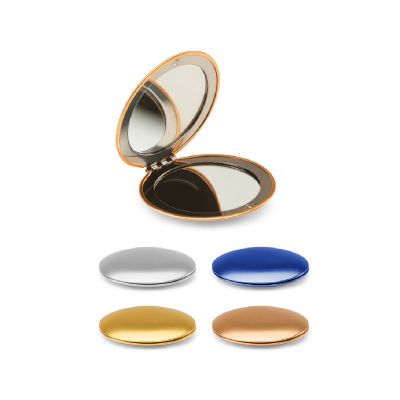 KAYLA - Miroir rond double face en aluminium avec fermeture magnétique