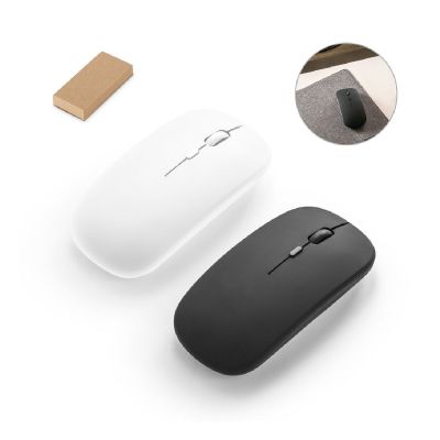KHAN - Souris sans fil avec batterie 500mAh en ABS recyclé (100 % rABS)