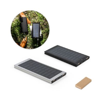 CLERK - Batterie nomade de 8 000 mAh avec panneau solaire en aluminium 100 % recyclé
