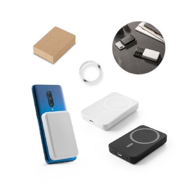 AMPERE 5 - Batterie nomade magnétique de 5 000 mAh avec chargeur sans fil ultrarapide de 15 W en ABS recyclé (100 % rABS)