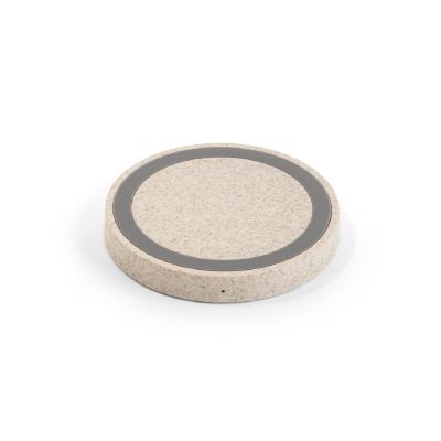 CUVIER - Chargeur sans fil 15W en ABS recyclé (65 % rABS) et fibre de paille de blé (35 %)