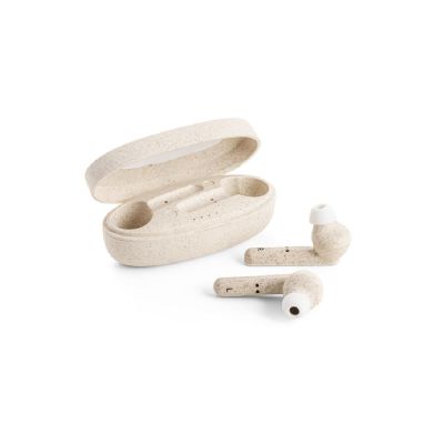 FOURIER - Écouteurs sans fil avec autonomie de 3 heures en fibre de paille de blé et PP