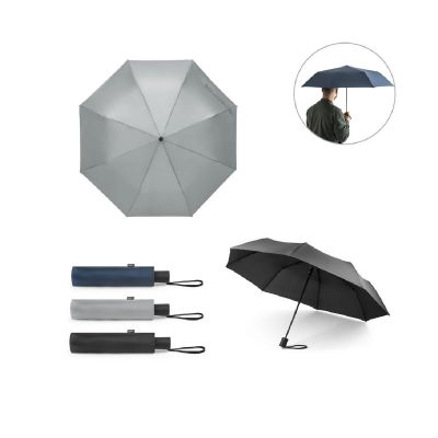CIMONE - Parapluie pliable en polyester recyclé (100% rPET) pongé 190T avec ouverture automatique