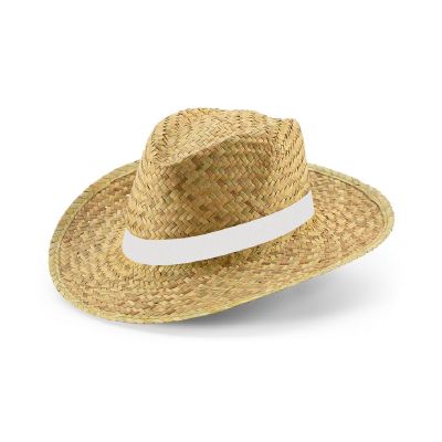 JEAN RIB - Chapeau en paille naturelle avec ruban sublimé