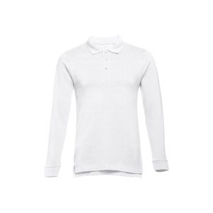THC BERN WH - Polo en coton à manches longues pour hommes