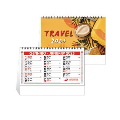 TRAVEL - calendrier de bureau à thème de voyage