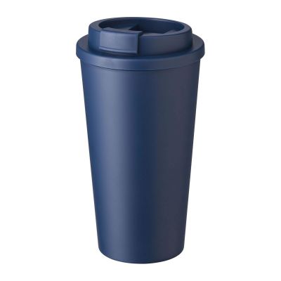 MACKENZIE - Mug double paroi de 450 ml en plastique PP 