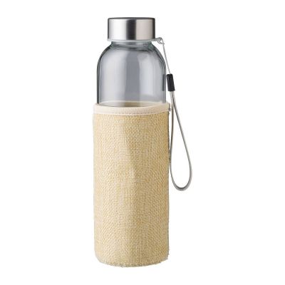 KAYDENCE - Gourde de 500 ml en verre avec housse en jute 