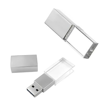 CRYSTAL - Clé USB en verre et métal