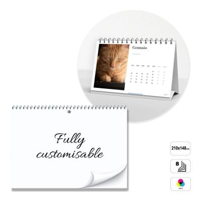 DUBLIN - calendrier de bureau à spirale 8 feuilles