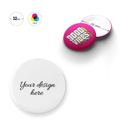 PIN ROUND 32 - Broches rondes de 32 mm
