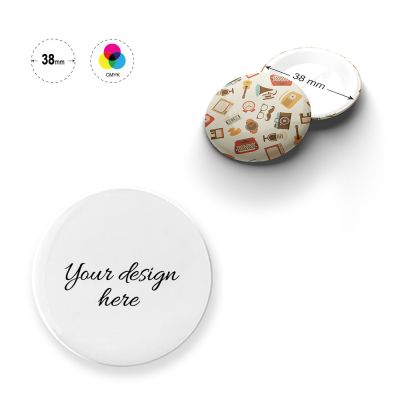 PIN ROUND 38 - Broches rondes de 38 mm
