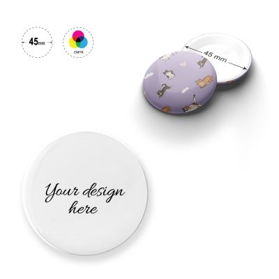 PIN ROUND 45 - broches rondes de 45 mm