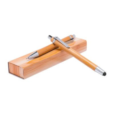 HELEON - set stylo à bille stylet et porte-mine en bambou