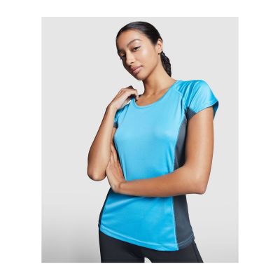 AOSTA - T-shirt technique combiné avec deux tissus en polyester