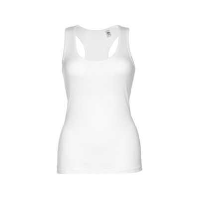 THC TIRANA WH - T-shirt sans manches en coton pour femme. Couleur blanche