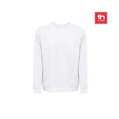 THC COLOMBO WH - Sweat-shirt (unisexe) en éponge italienne sans carte. Couleur blanche