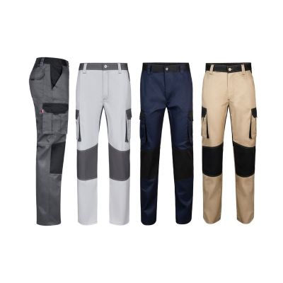 VL NJORD - Pantalon sergé, bicolore, multipoches (240 g/m²), en coton (35%) et polyester (65%)