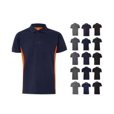 VL SUPAY - Polo piqué bicolore (180g/m²), manches courtes, en coton (60%) et polyester (40%)