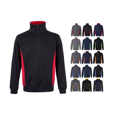 VL SVAROG - Sweat bicolore en éponge (260g/m²), en polyester (65%) et coton (35%)