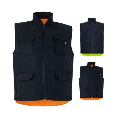 VL DIANA - Gilet rembourré (220g/m²), réversible en polyester (100%), avec fermeture à glissière et tirette réversible, et multipoches