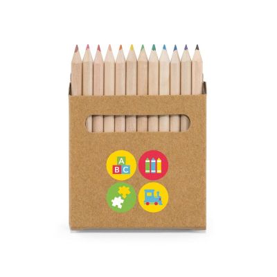 COLOURED - Boîte avec 12 crayons de couleur