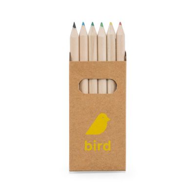 BIRD - Boîte avec 6 crayons de couleur