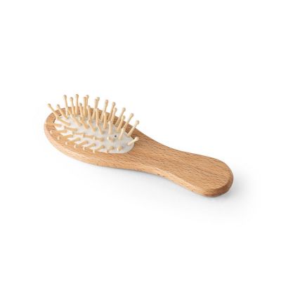 DERN - Brosse à cheveux en bois avec dents en bambou