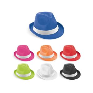 MANOLO POLI - Chapeau en PP avec ruban en polyester blanc