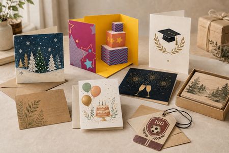 Cartes de voeux personnalisées en différents formats et pour diverses occasions