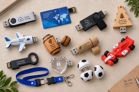 Clés USB personnalisées en différents modèles et matériaux