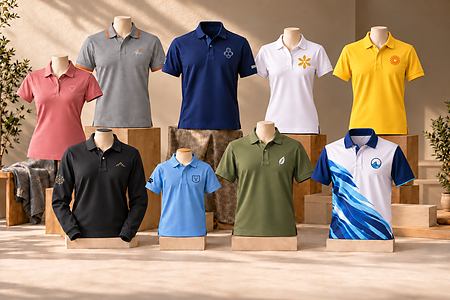 Polos personnalisés dans différents modèles, couleurs et finitions