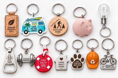 Porte-clés personnalisés de différents modèles, matériaux et formes