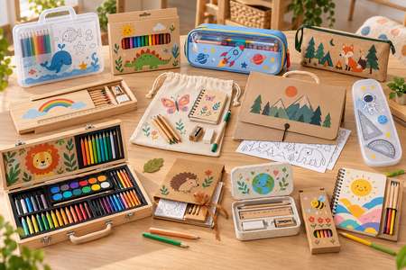 Comparaison de modèles de Set coloriage personnalisé en différentes matières et avec motifs enfantins