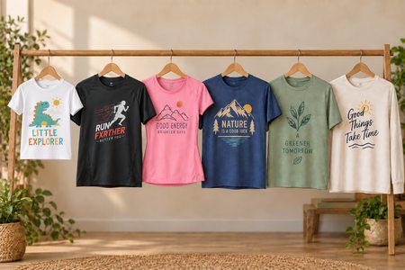 T-shirts personnalisés enfant et adulte en différents coloris et modèles
