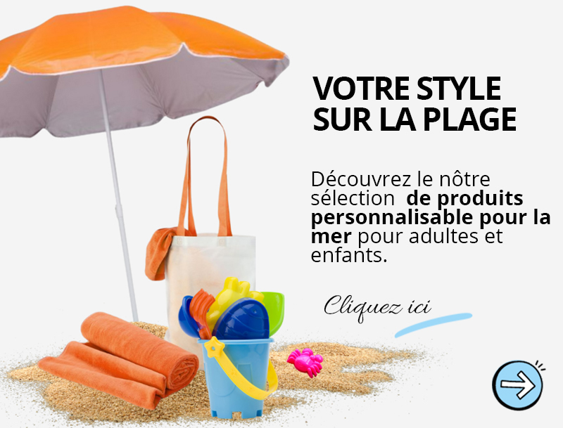 Articles de plage personnalisés